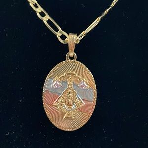 14k gold plated Virgen  de San Juan de Los Lagos